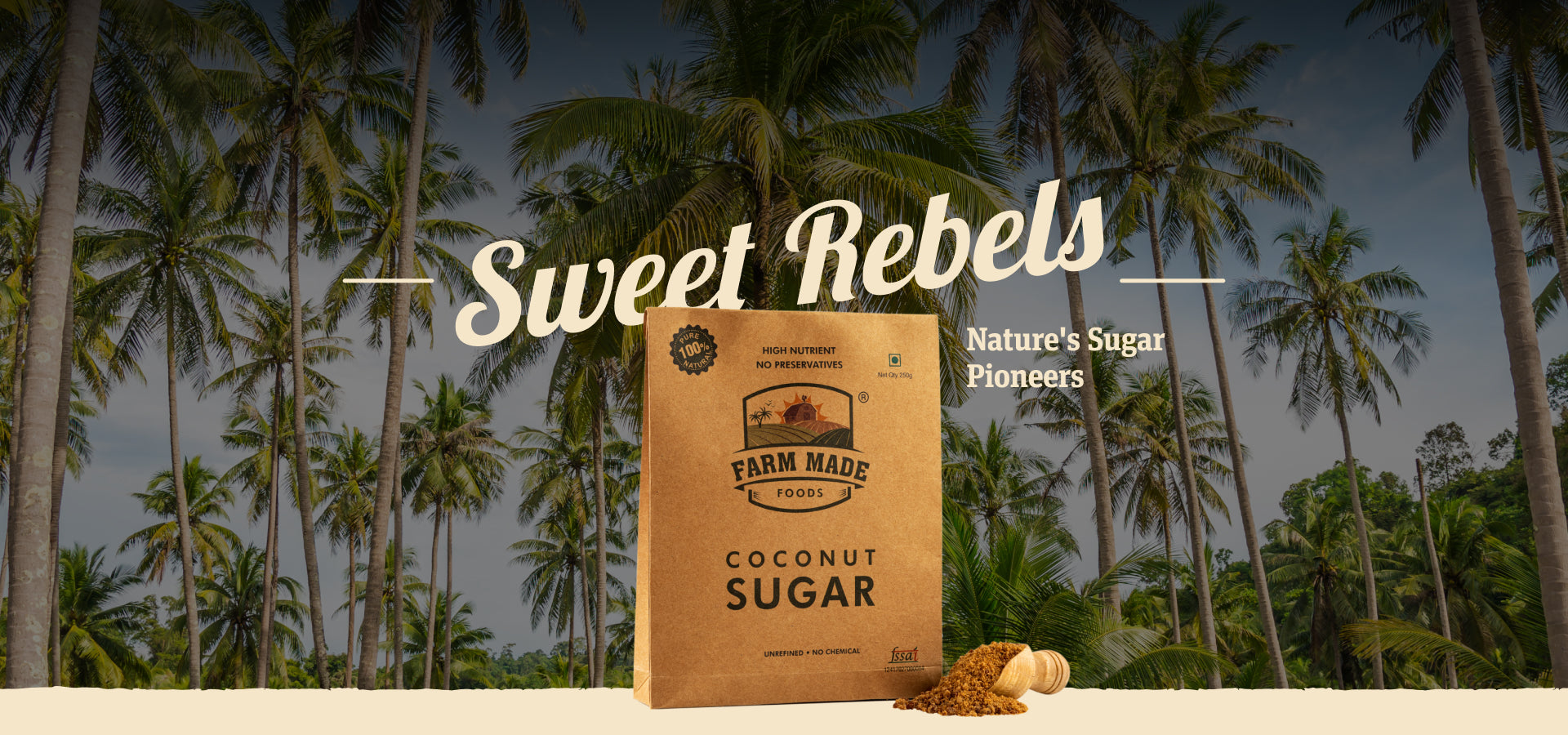 Nature Coconut Sugar Packaging Banner
