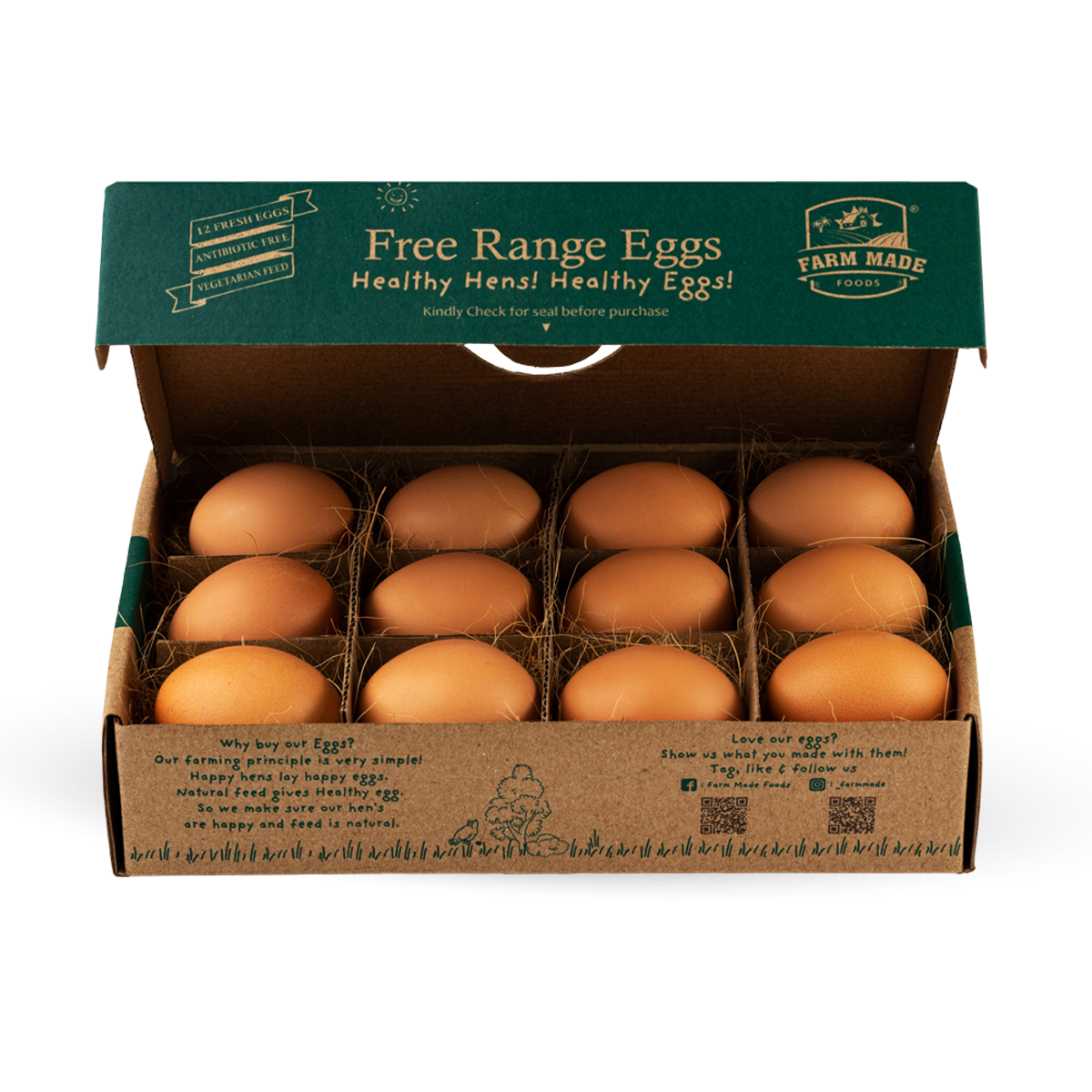 Free Range Eggs - 12 Pack