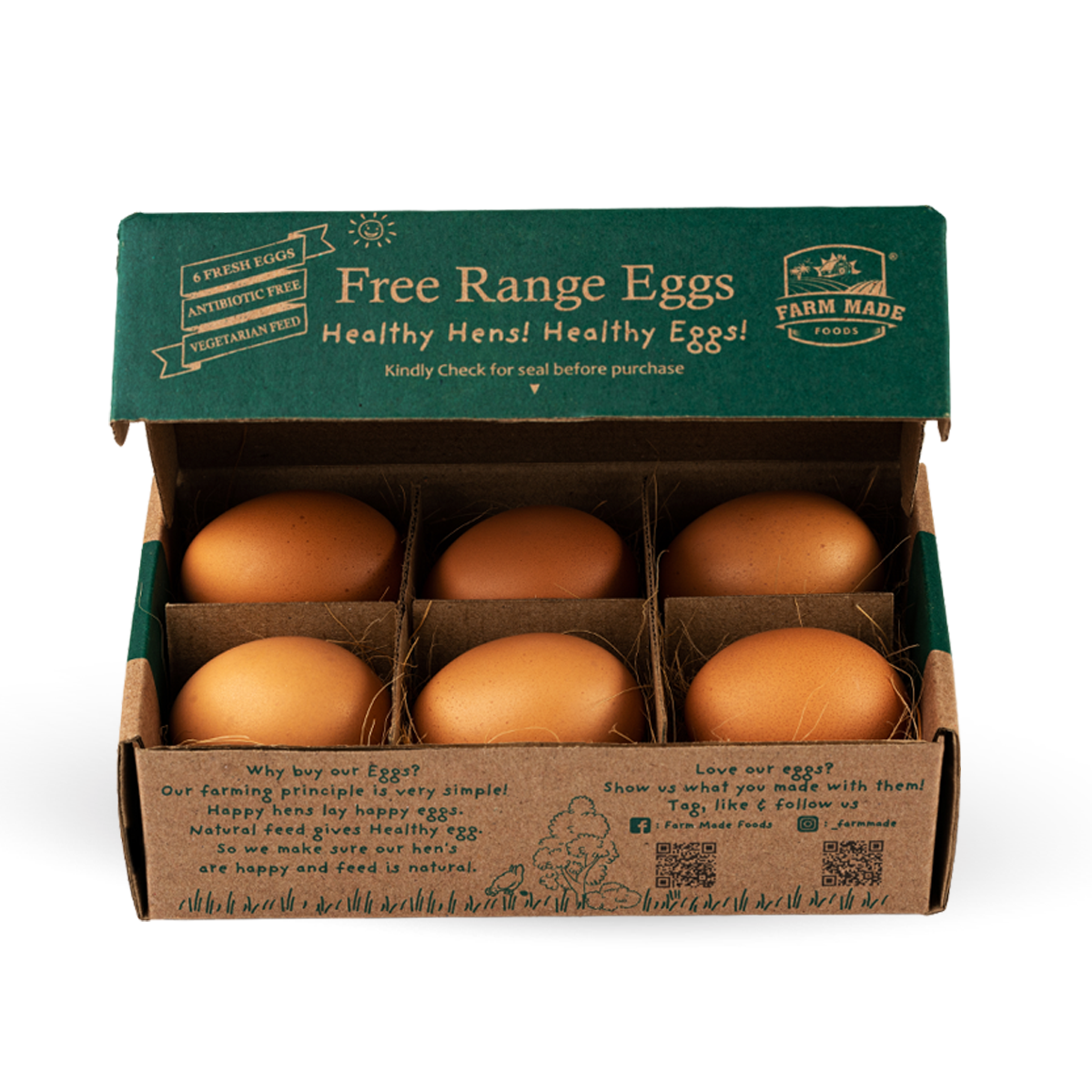 Free Range Eggs - 6 Pack
